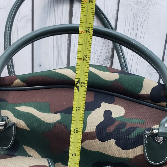 Large Capacity Carry-On Rolling Duffel Bag - Green Camo - Picture 11 of 13